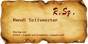 Rendl Szilveszter névjegykártya